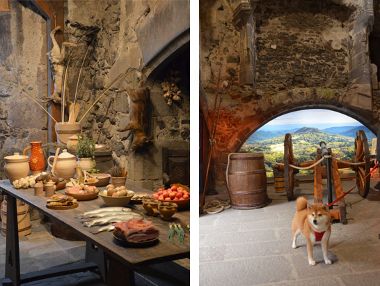 Château de Murol avec un chien